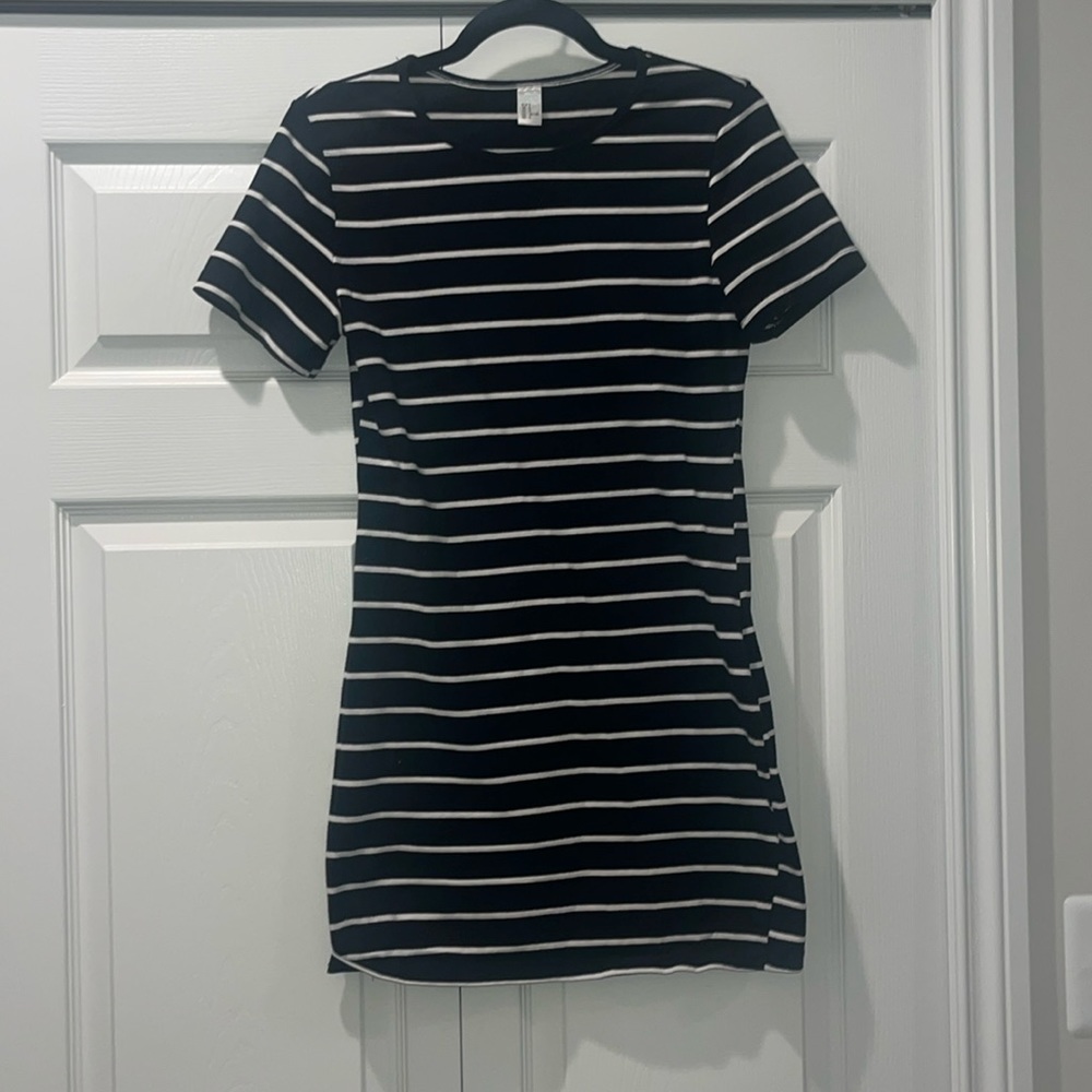 Black striped dress size small